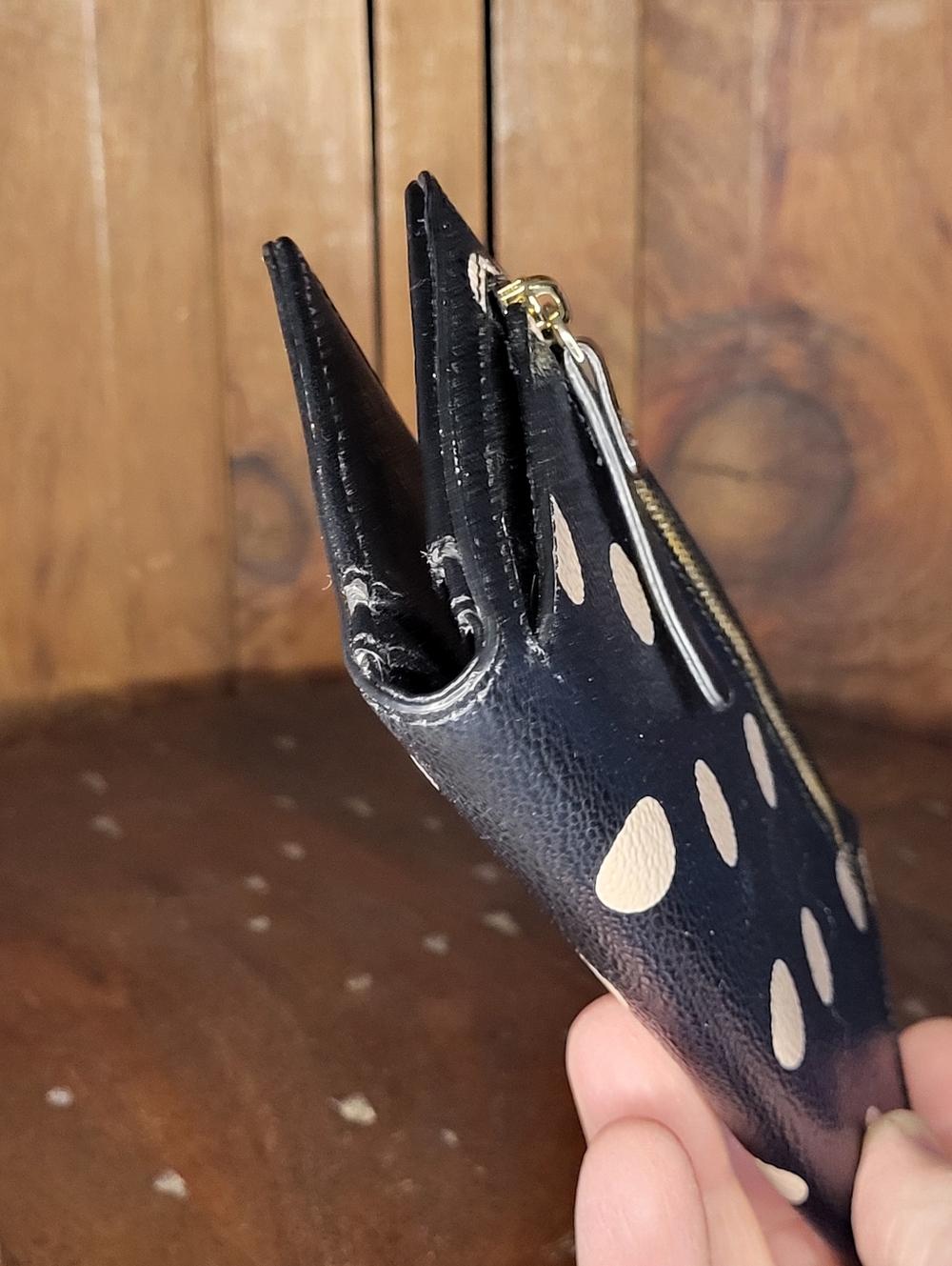 kate spade black wallet with cream polka dots - Picture 16 of 16